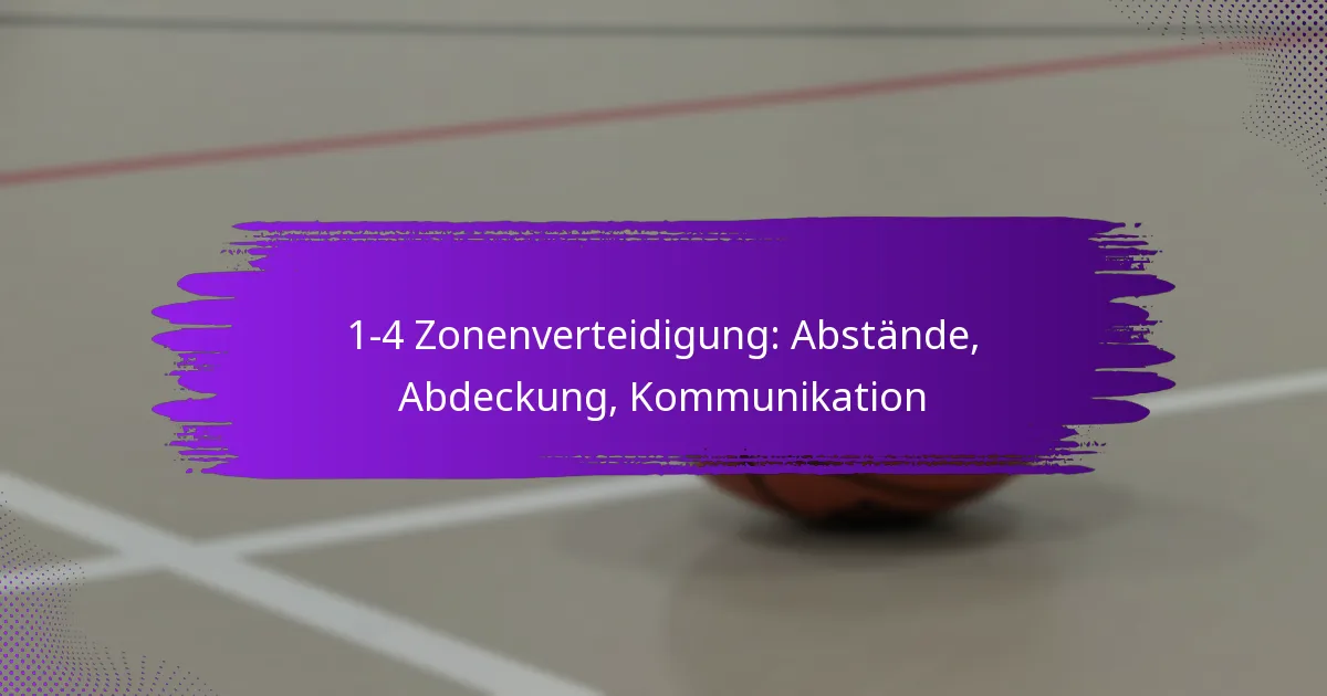 1-4 Zonenverteidigung: Abstände, Abdeckung, Kommunikation