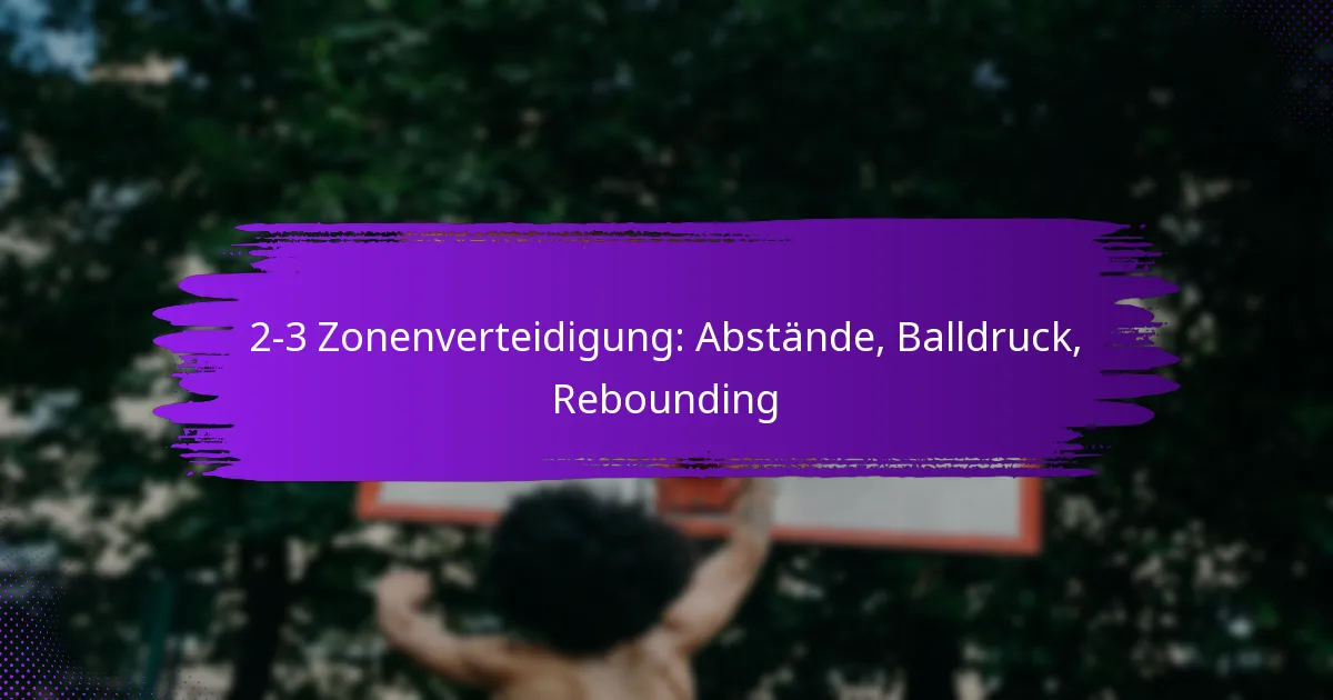 2-3 Zonenverteidigung: Abstände, Balldruck, Rebounding