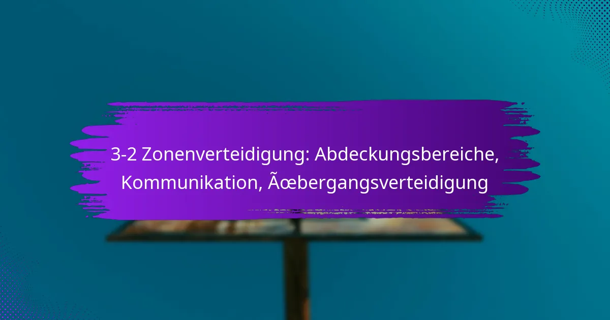 3-2 Zonenverteidigung: Abdeckungsbereiche, Kommunikation, Übergangsverteidigung
