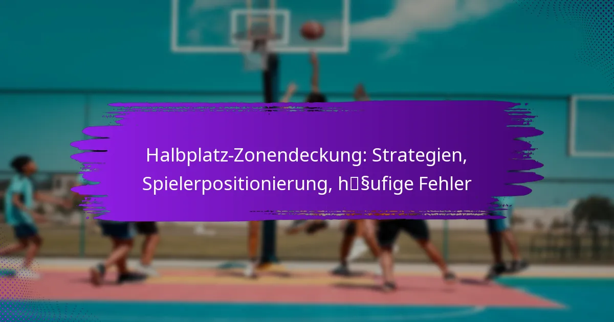 Halbplatz-Zonendeckung: Strategien, Spielerpositionierung, häufige Fehler