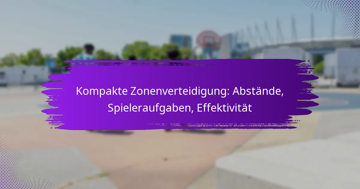 Kompakte Zonenverteidigung: Abstände, Spieleraufgaben, Effektivität