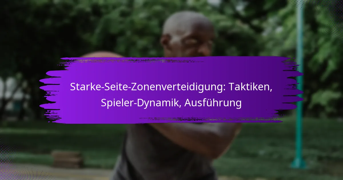 Starke-Seite-Zonenverteidigung: Taktiken, Spieler-Dynamik, Ausführung