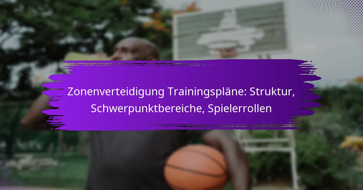 Zonenverteidigung Trainingspläne: Struktur, Schwerpunktbereiche, Spielerrollen