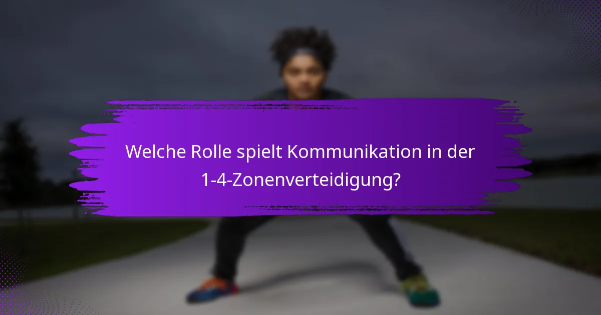 Welche Rolle spielt Kommunikation in der 1-4-Zonenverteidigung?