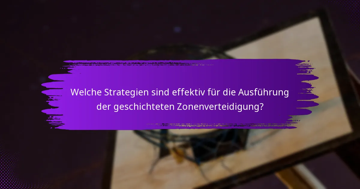 Welche Strategien sind effektiv für die Ausführung der geschichteten Zonenverteidigung?
