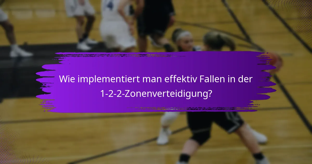 Wie implementiert man effektiv Fallen in der 1-2-2-Zonenverteidigung?