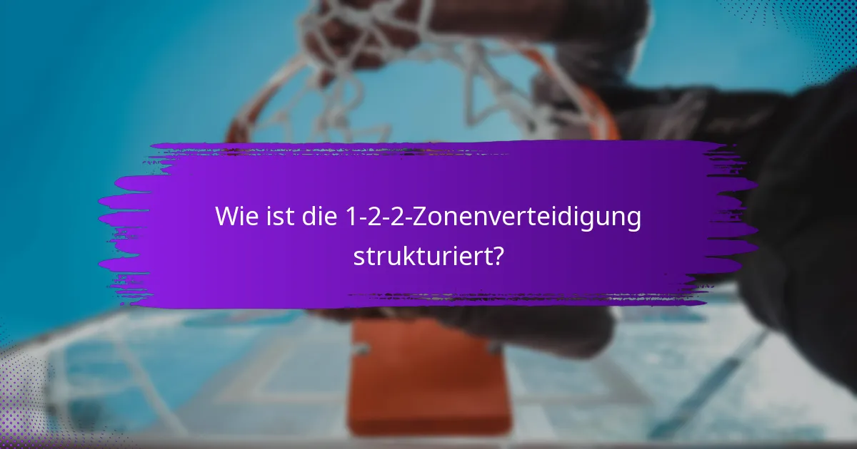 Wie ist die 1-2-2-Zonenverteidigung strukturiert?